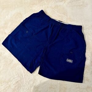 AFTCO Bluewater Elastic Waist Nylon Blue Fishing shorts